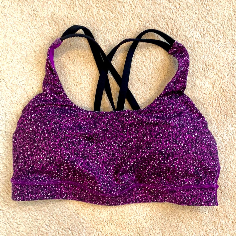 Purple Lululemon Energy Bra Size 8